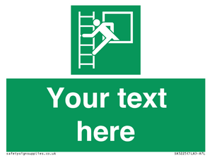 Custom Emergency Escape Ladder Sign